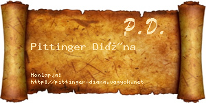 Pittinger Diána névjegykártya